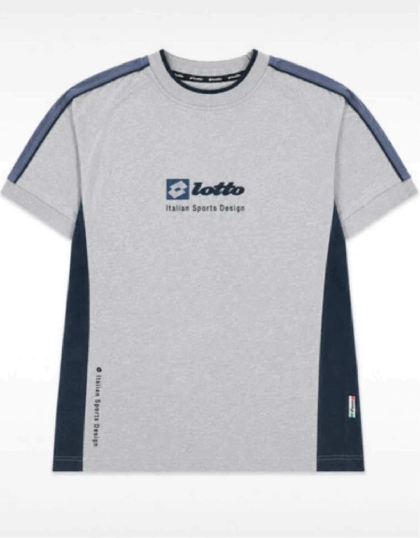 Camiseta Lotto Vintage Gris Logo Bordado Y2K Talla XL